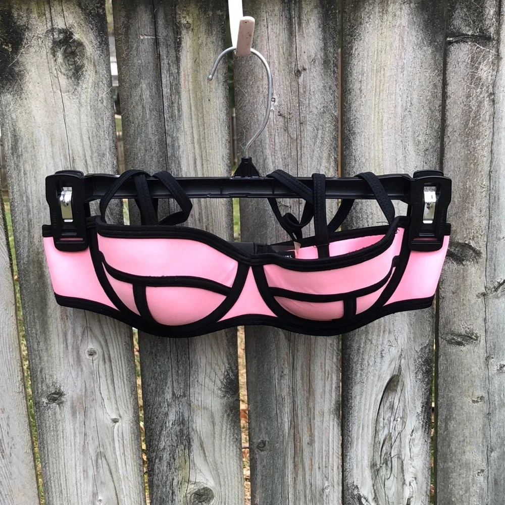 Triangl bikini (top only) Milly Candy Pink neoprene S 4 - Picture 3 of 13
